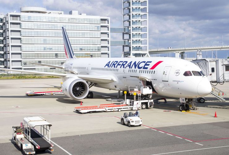 Un avion air france pret à quitter le pays pour aller en asie
